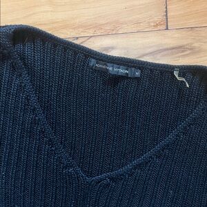 Adrienne Vittadini Black Knit Top
